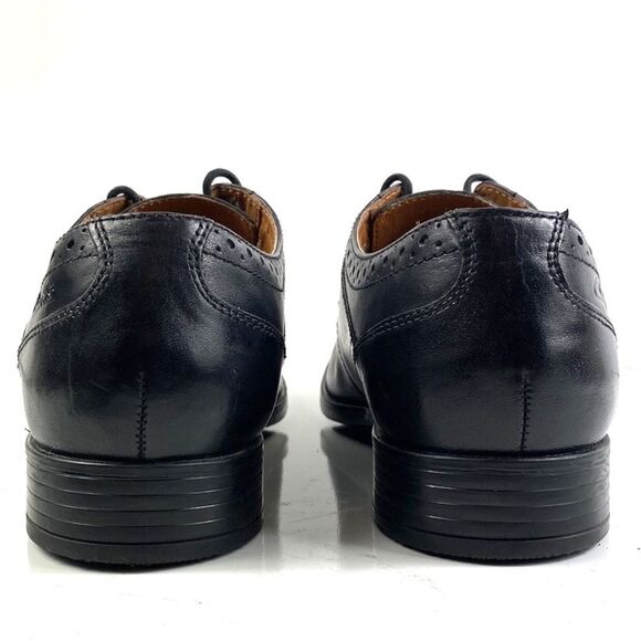 Clarks Kalden Edge Black Leather Oxford Shoes main image 4